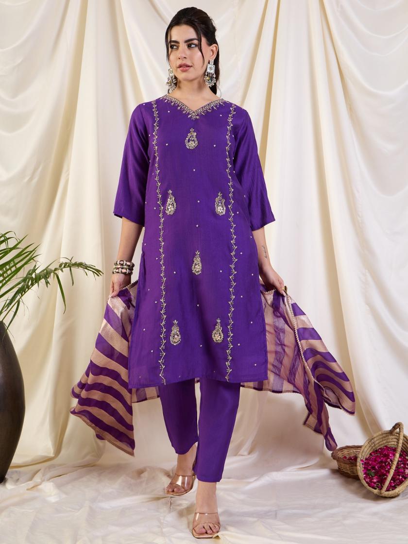 vertican silk dyed readymade unique combo big size suit for womens 