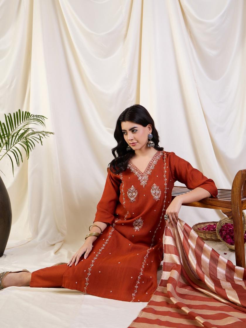 vertican silk dyed readymade unique combo big size suit for womens 