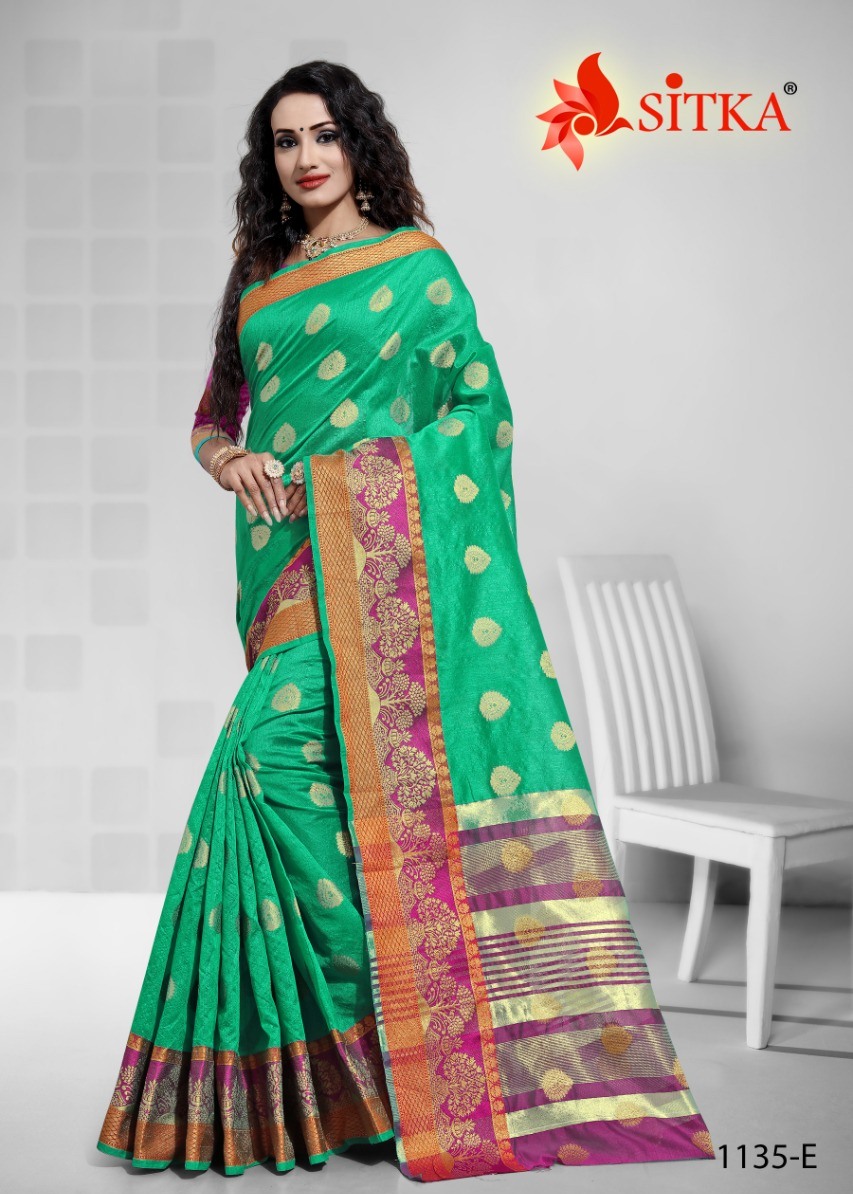 Bajirao 1135 By Kodas Sitka Cotton Silk Looking Rich Saree Collection