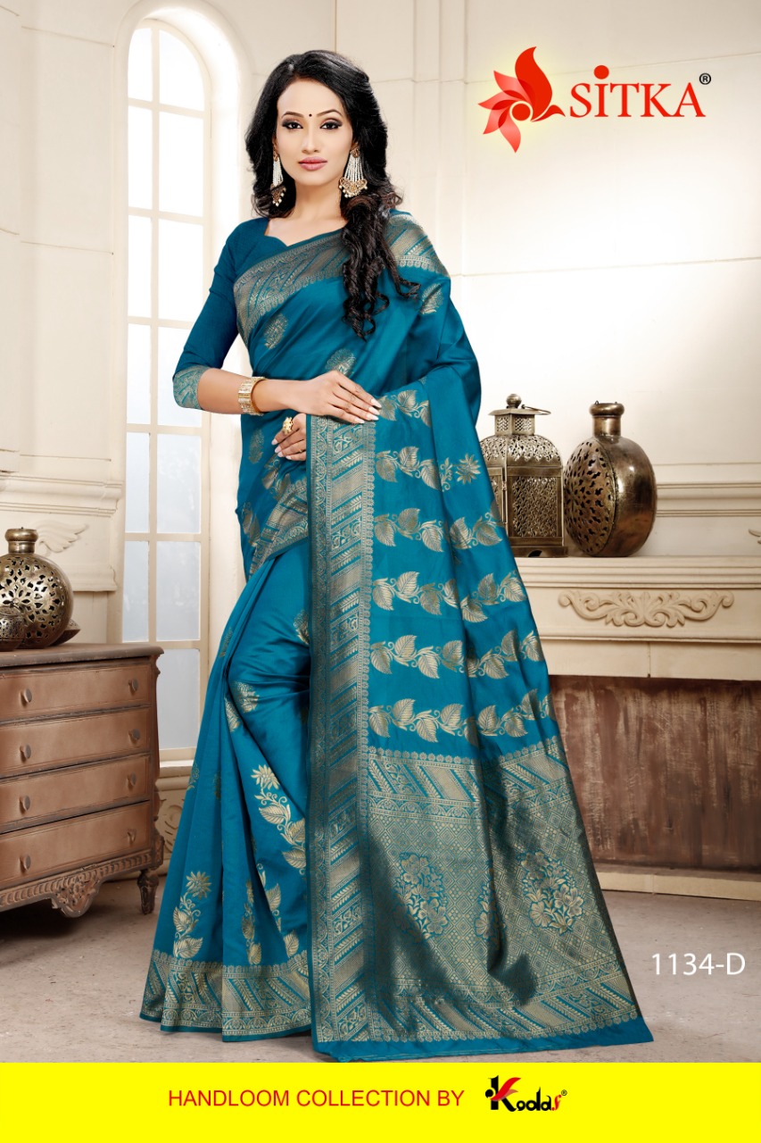 Grahalaxmi 1134 By Sitka Handloom Cotton Silk Saree