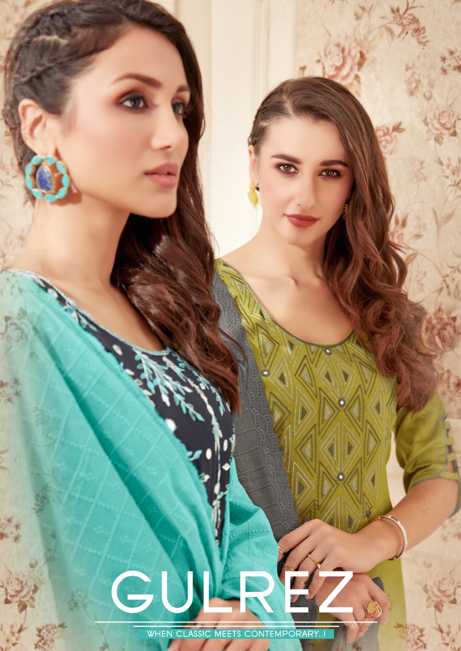 Alok Suit Gulrez Jam Cotton With Mirror Work Fancy Ladies Suits Clothing Store