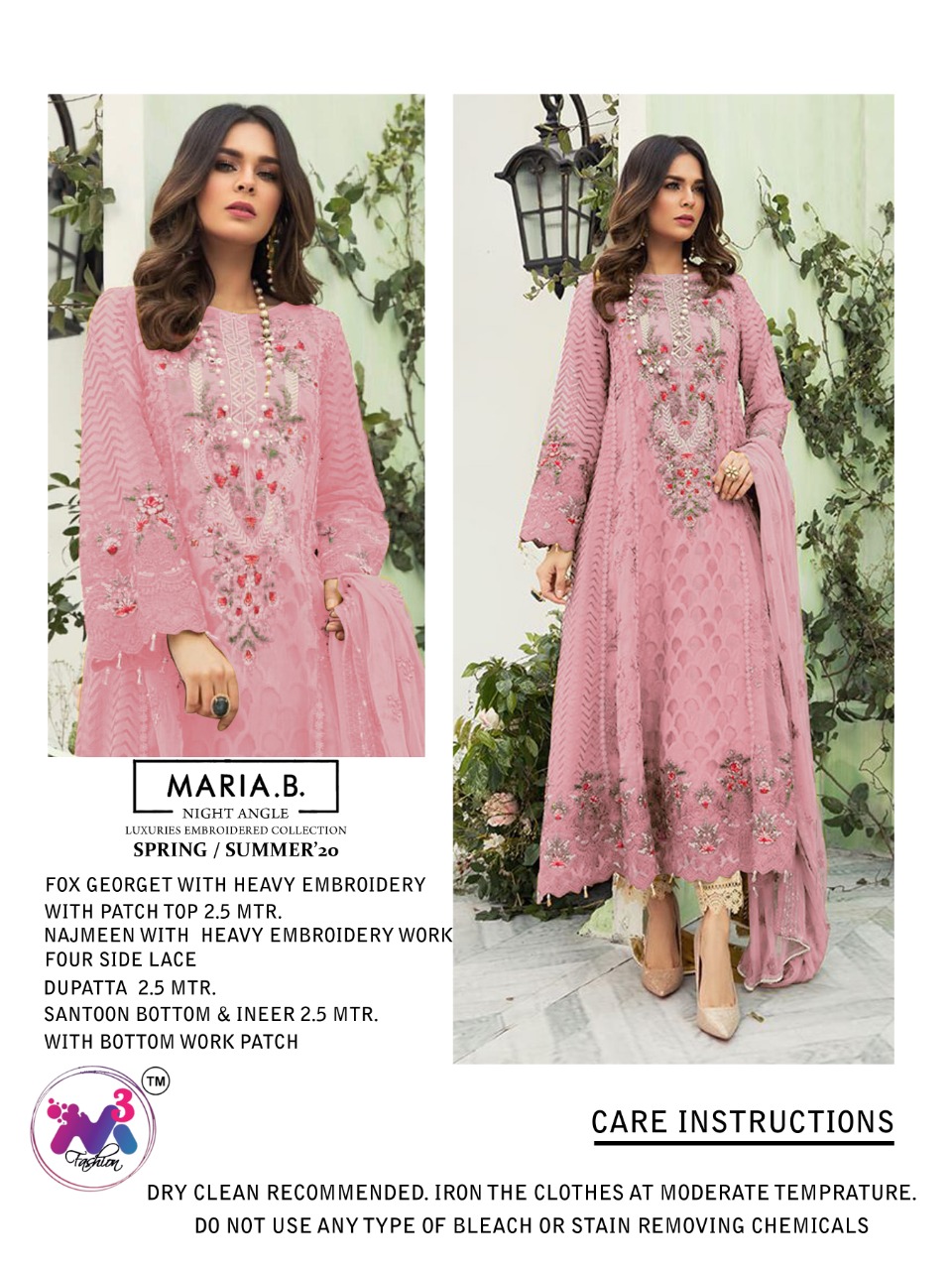 M3 Fashion Maria B Night Angel Georgette Pakistani Suits Exporter