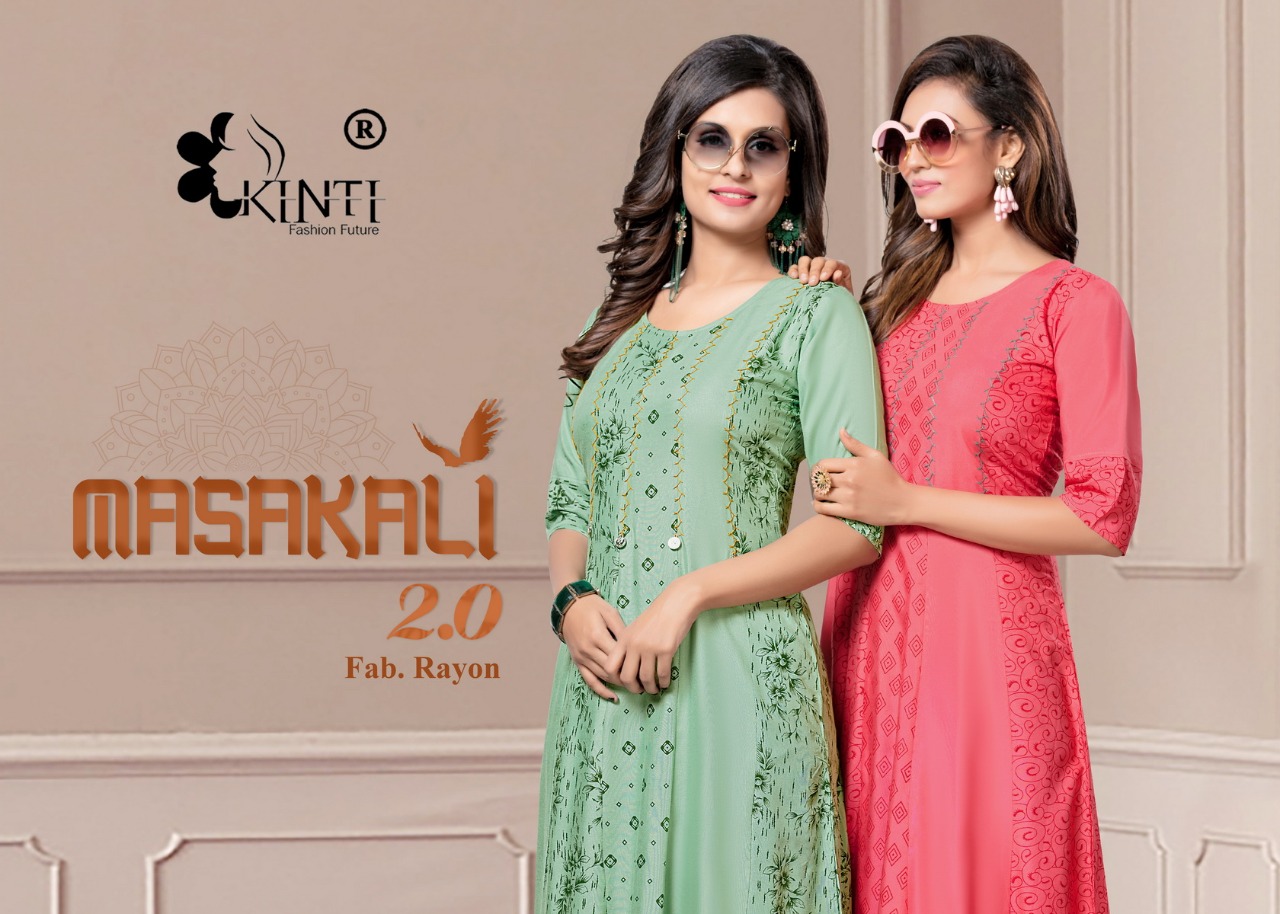 Masakali 2 Point 0 By Kinti Rayon Anarkali Style Kurti Trader