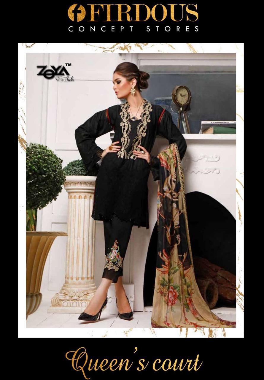 Zoya Firdous Queens Court Cotton Pakistani Suits