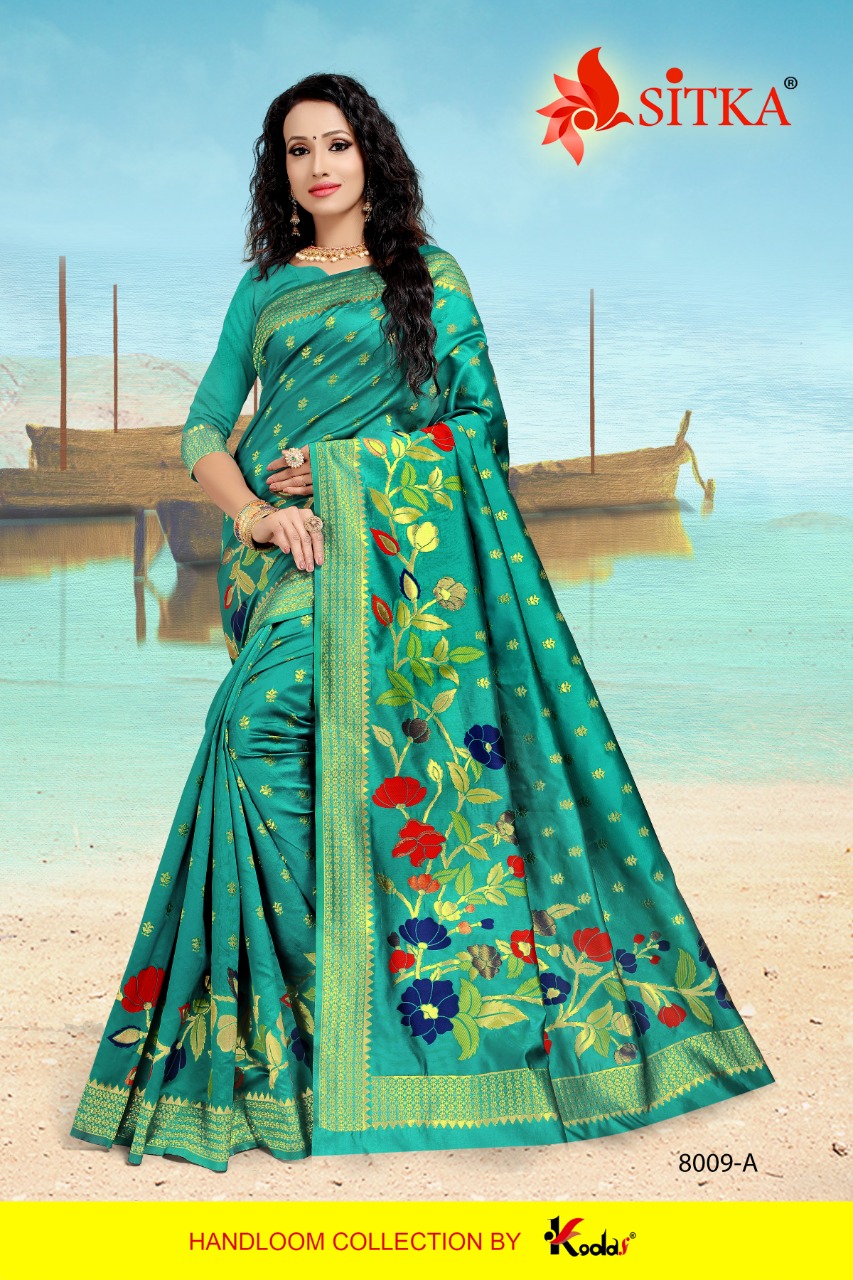 Sitka Presenting Deivamangal 8009 Jacquard Silk Good Looking Saree Supplier