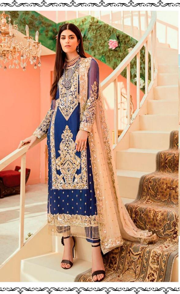 Ramsha Launch R 184 - R 187 Series Georgette Net Pakistani Salwar Kameez