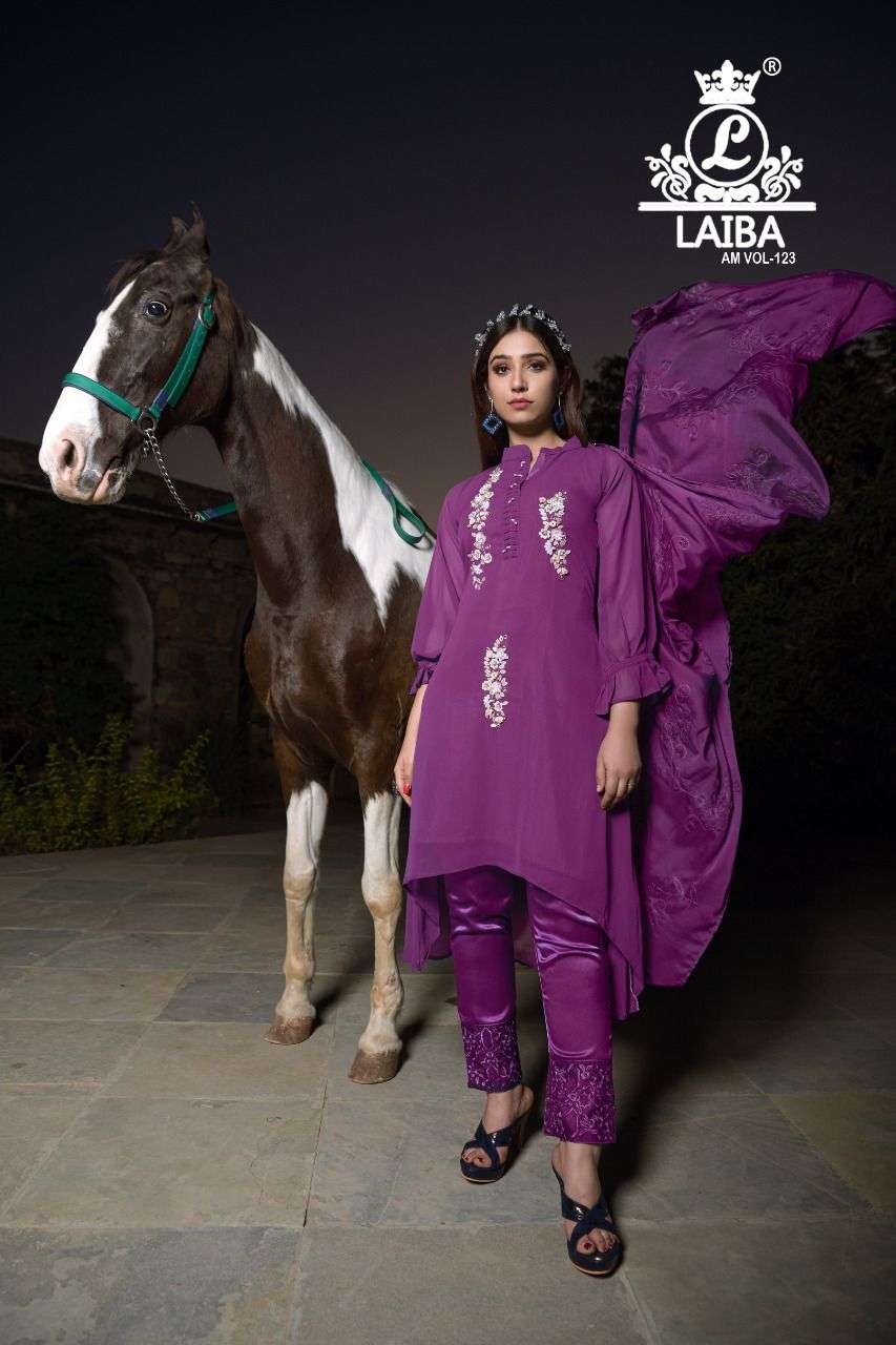 laiba am vol 123 georgette rich looking fancy pakistani readymade salwar kameez