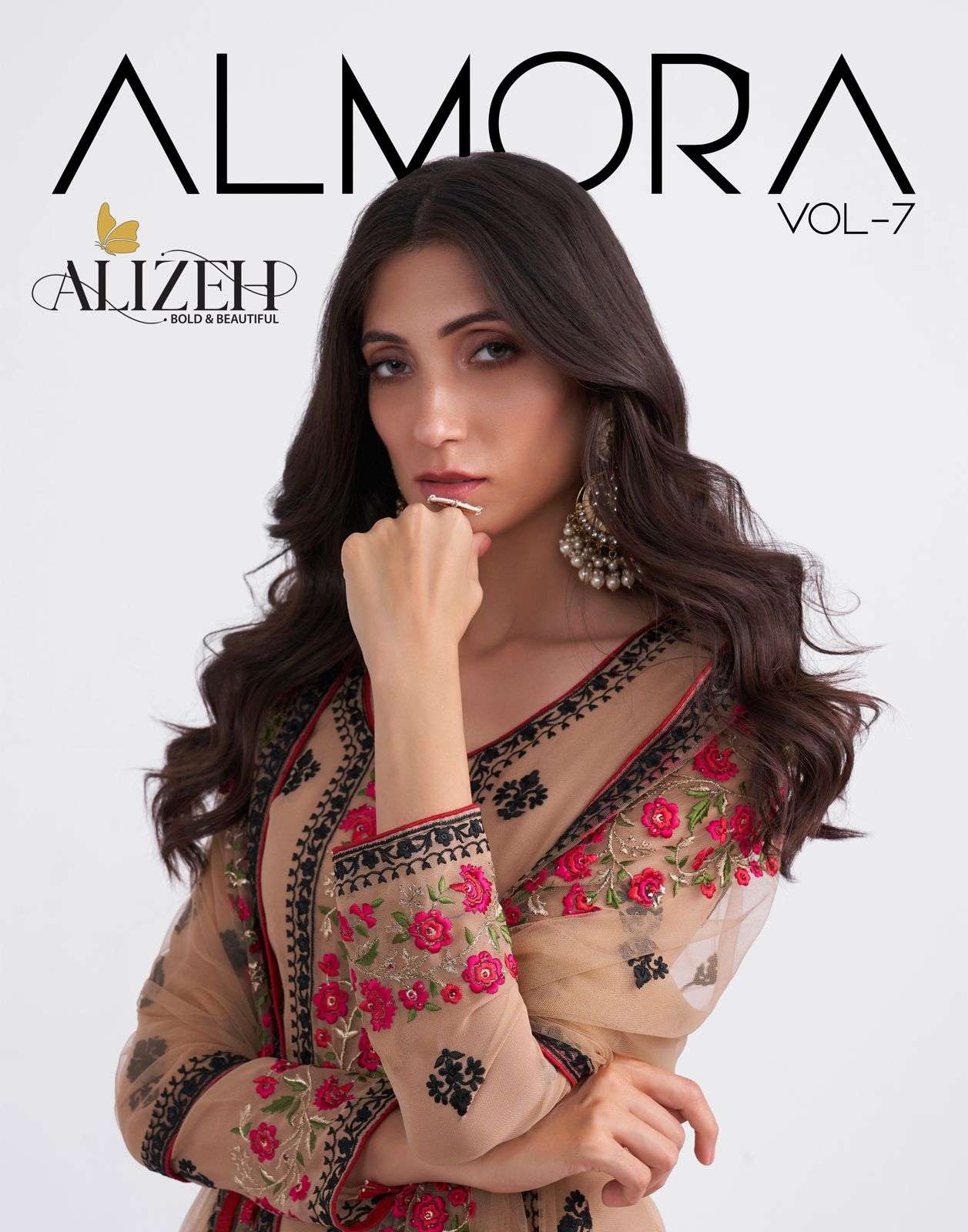 alizeh almora vol 7 stylish heavy dupatta work dresses for women 