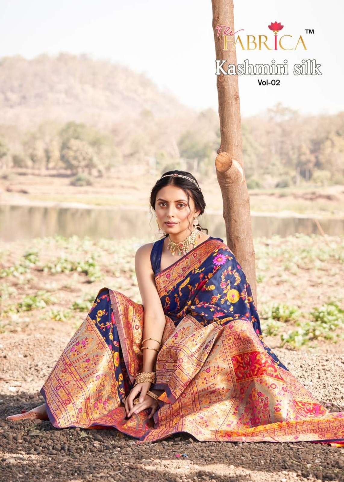kashmiri silk vol 2 by the fabrica fancy designer printed sarees 