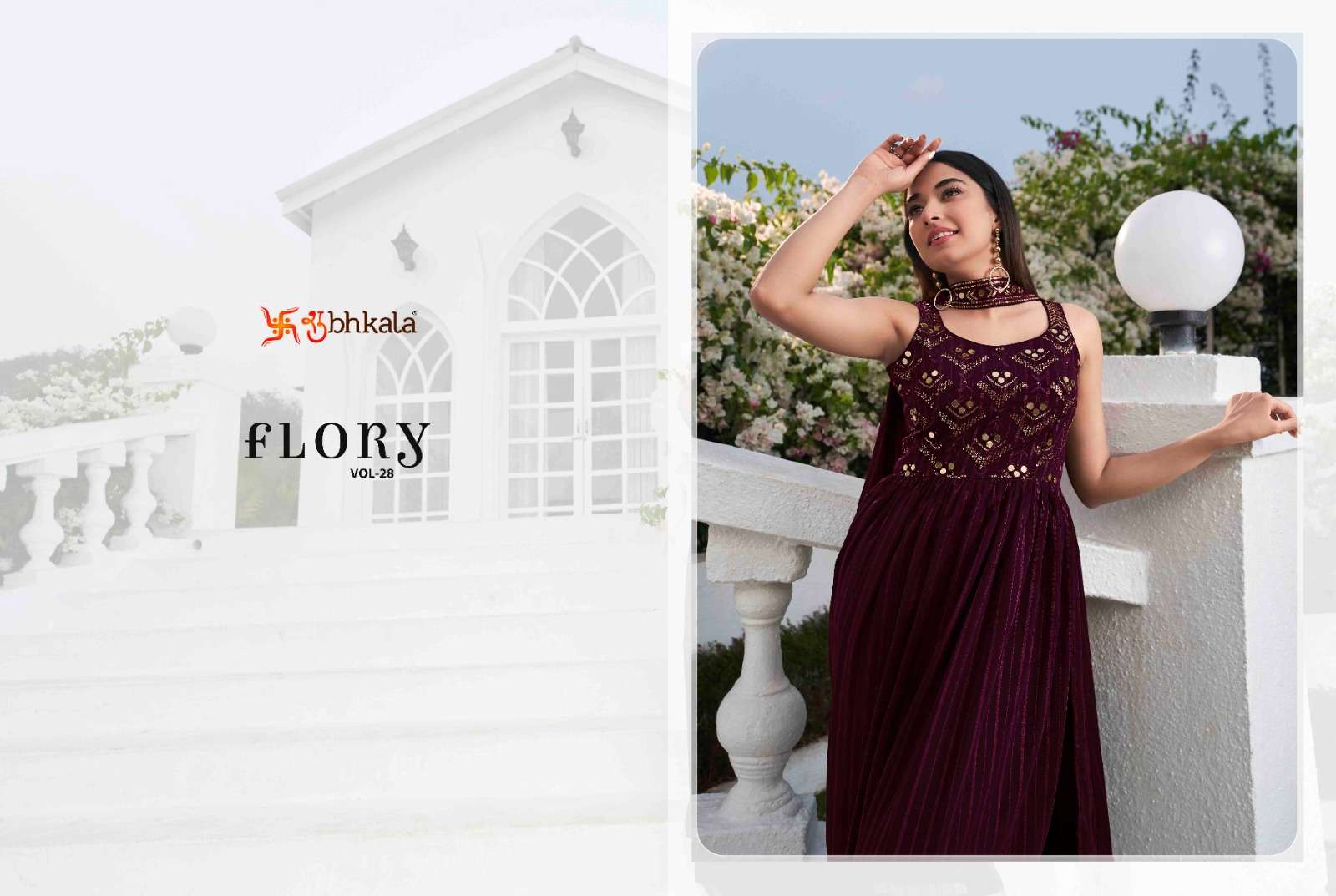 flory vol 28 readymade Designer Exclusive Embroidered Long salwar kameez