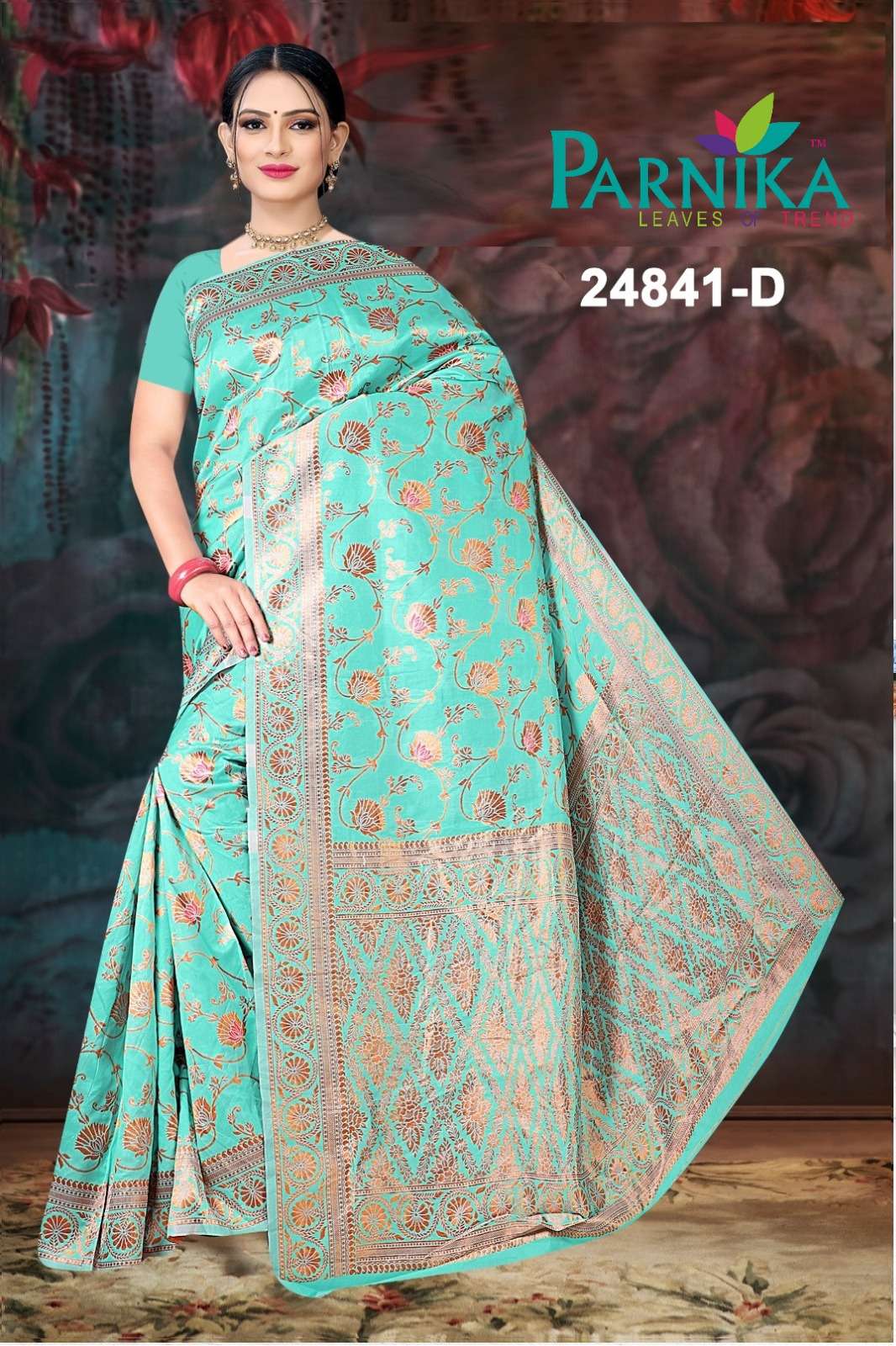 Parnika India Silk Sarees Festive Wear Wedding Saree in Wholesale rate -- 24841