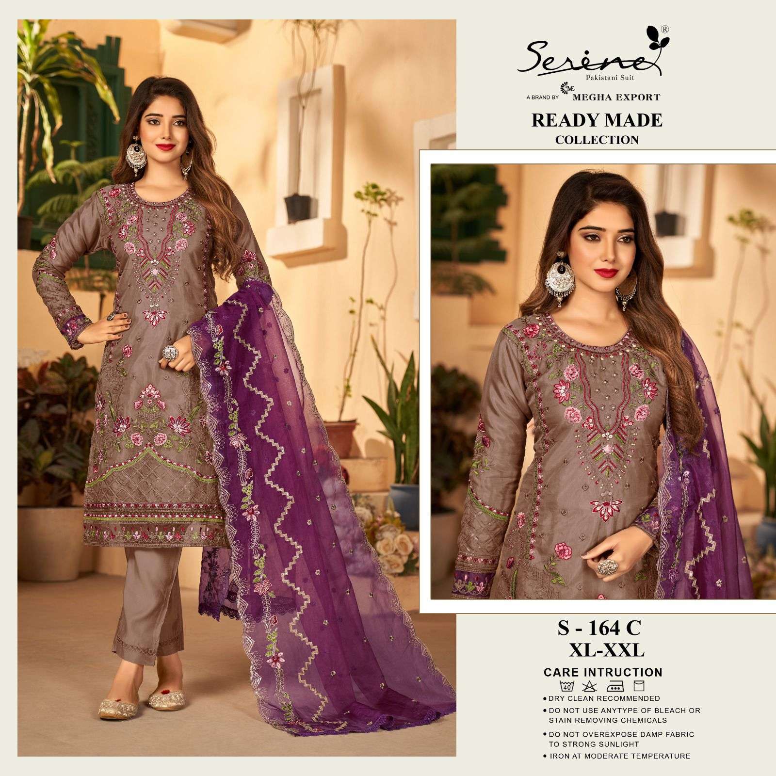 serine 164 heavy embroidered work beautiful readymade pakistani salwar kameez