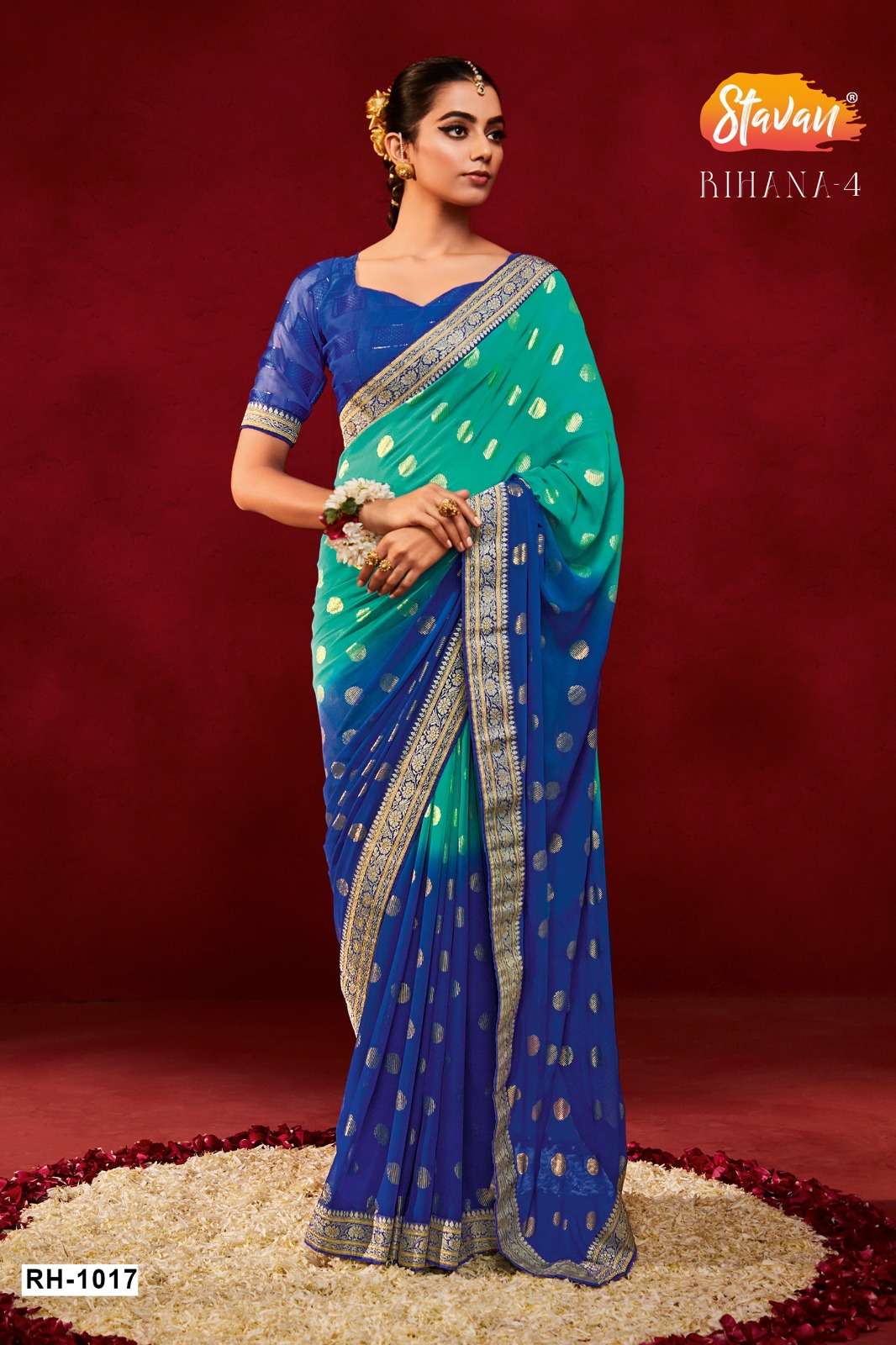 stavan rihaanaa vol 4 fancy weightless festive wear saree collection 