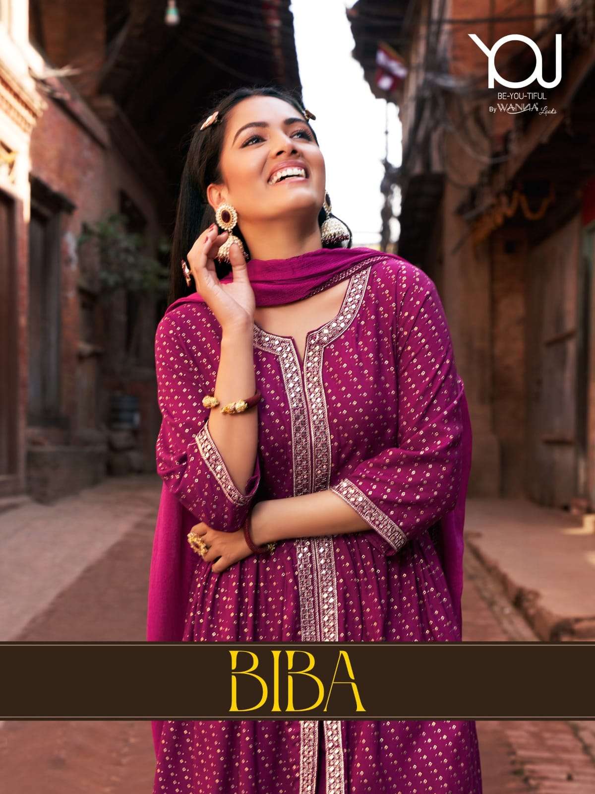 wanna you present biba amazing designer alia cut kurti with pant and dupatta 