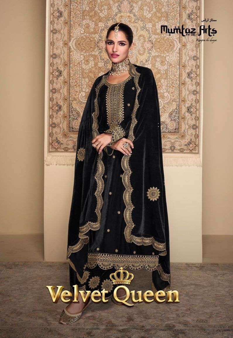 mumtaz arts present velvet queen winter wear pakistani unstitch salwar kameez
