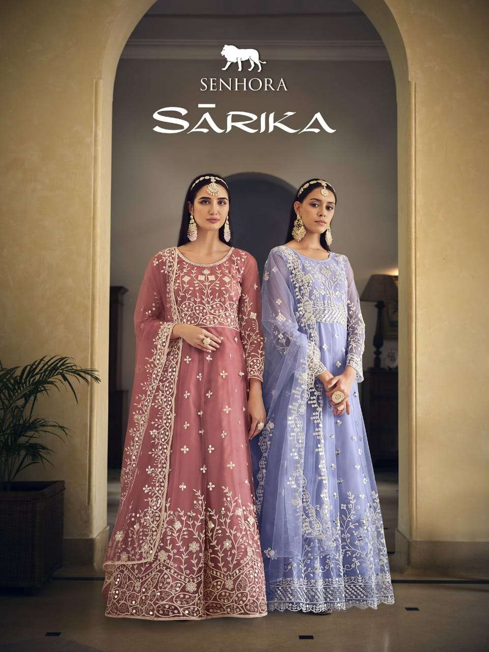 senhora present sarika 3006-3009 semistitch designer anarkali suits