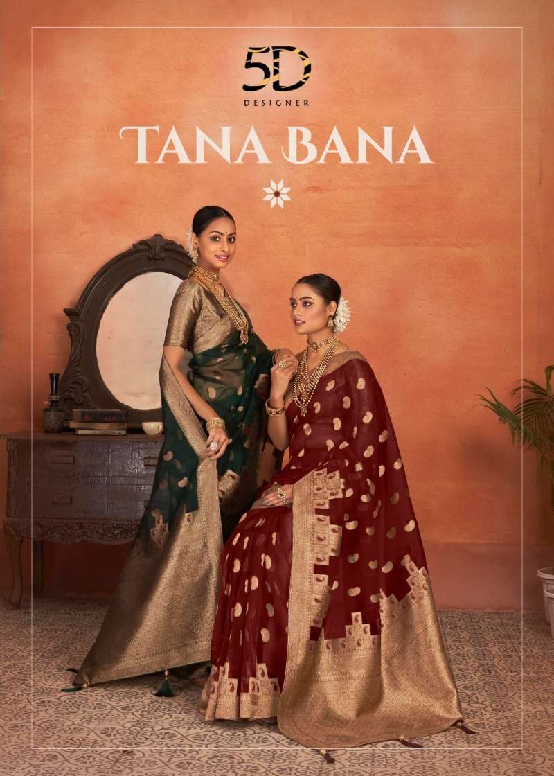 tana bana vol 6 by 5d designer party wear sarees collection