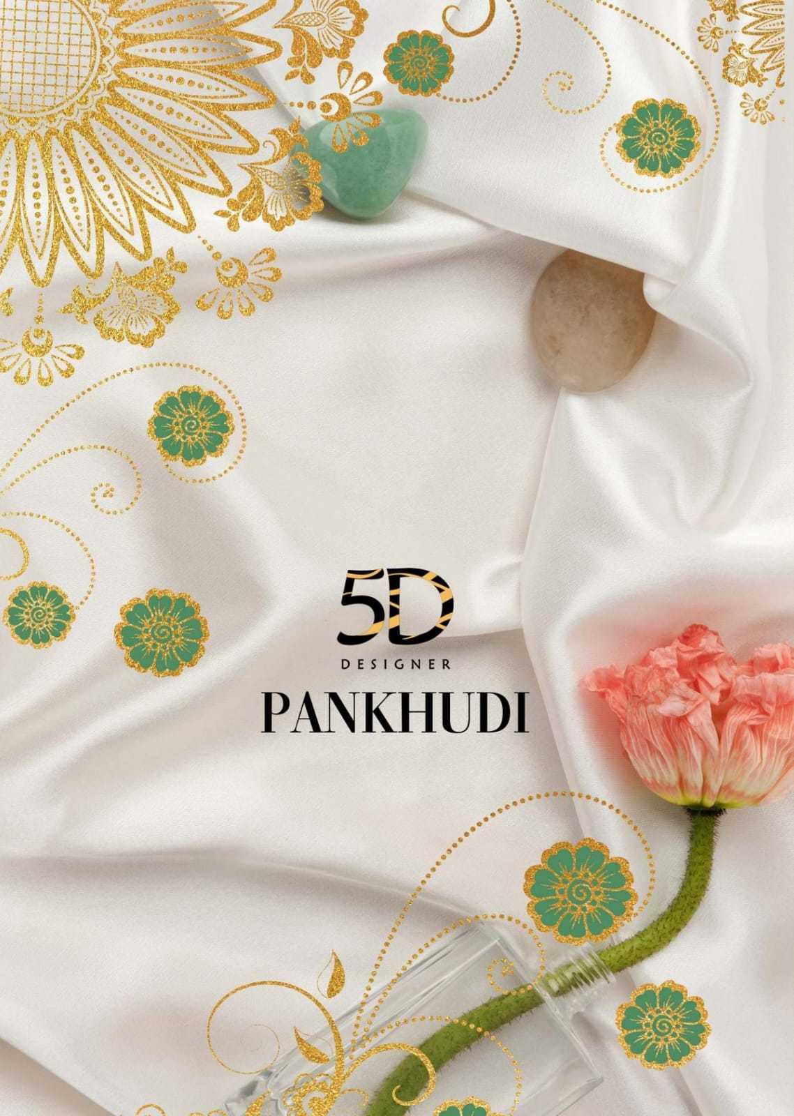 pankhudi by 5d designer casual sarees with work blouse