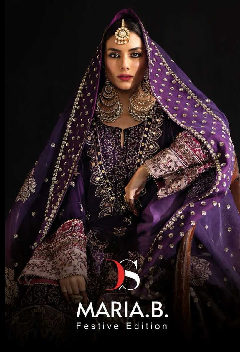 deepsy suits maria b festive edition pakistani winter velvet fancy dress material