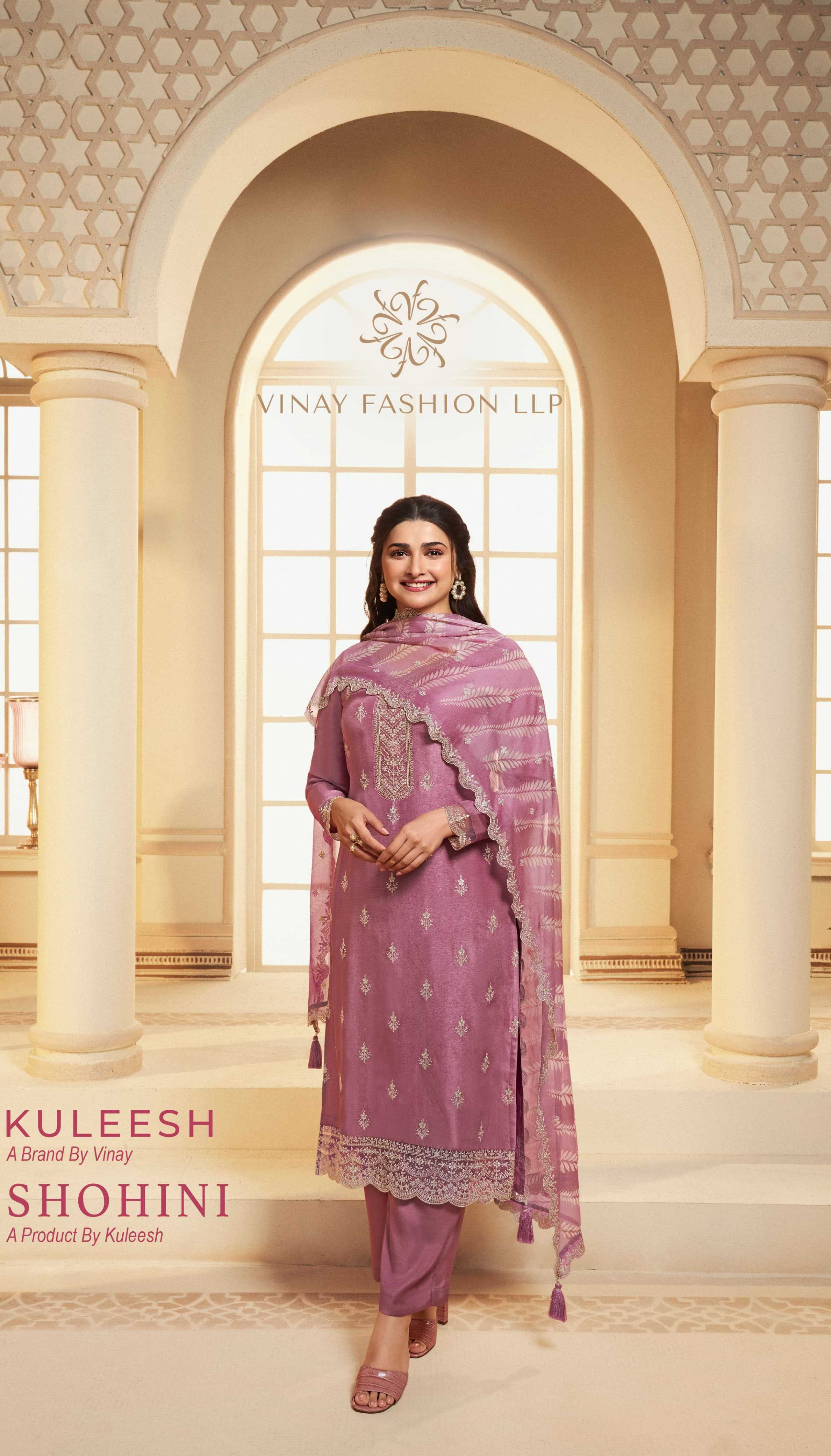 vinay fashion kuleesh shohini designer embroidery work elegant dress material