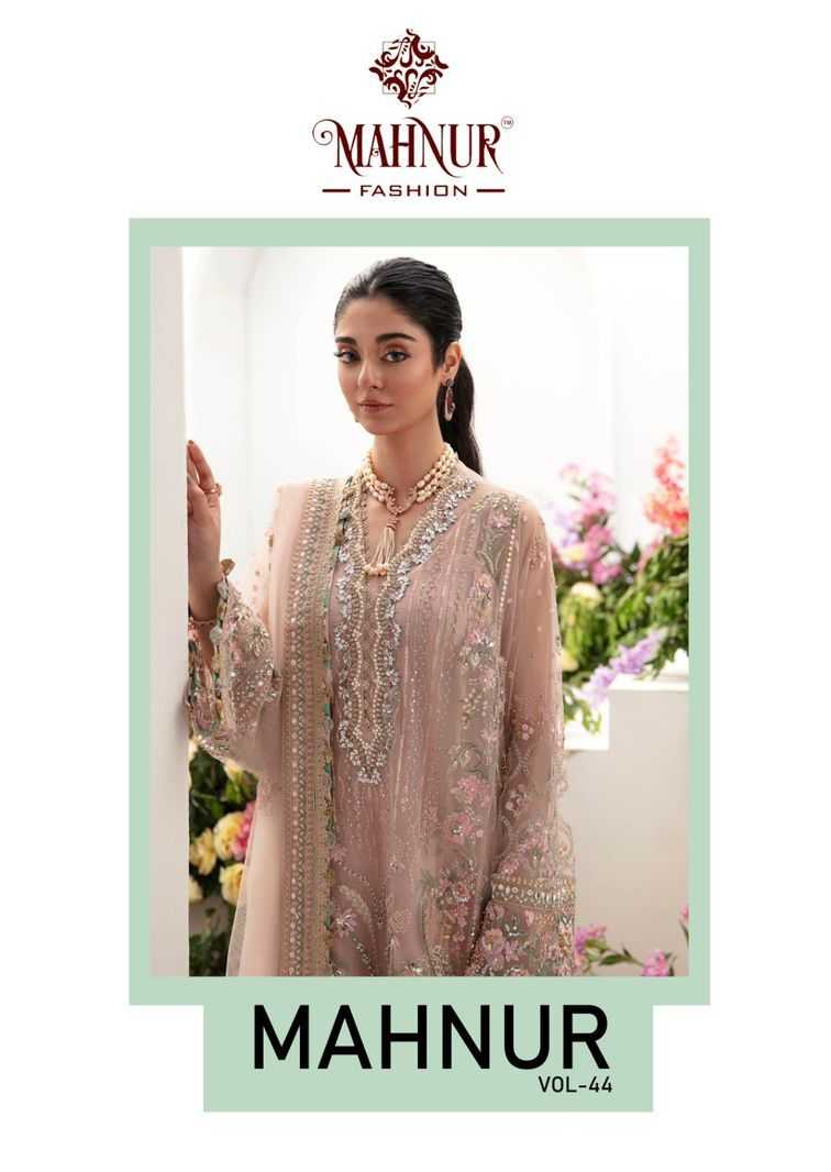 mahnur fashion vol 44 designer beautiful embroidery unstitch designer pakistani suit