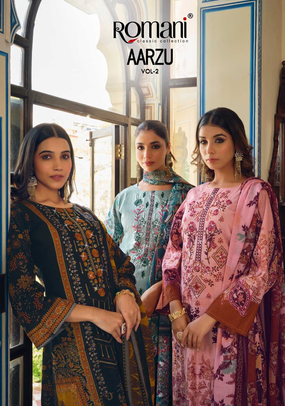 romani aarzu vol 2 cotton comfy pakistani dress material collection