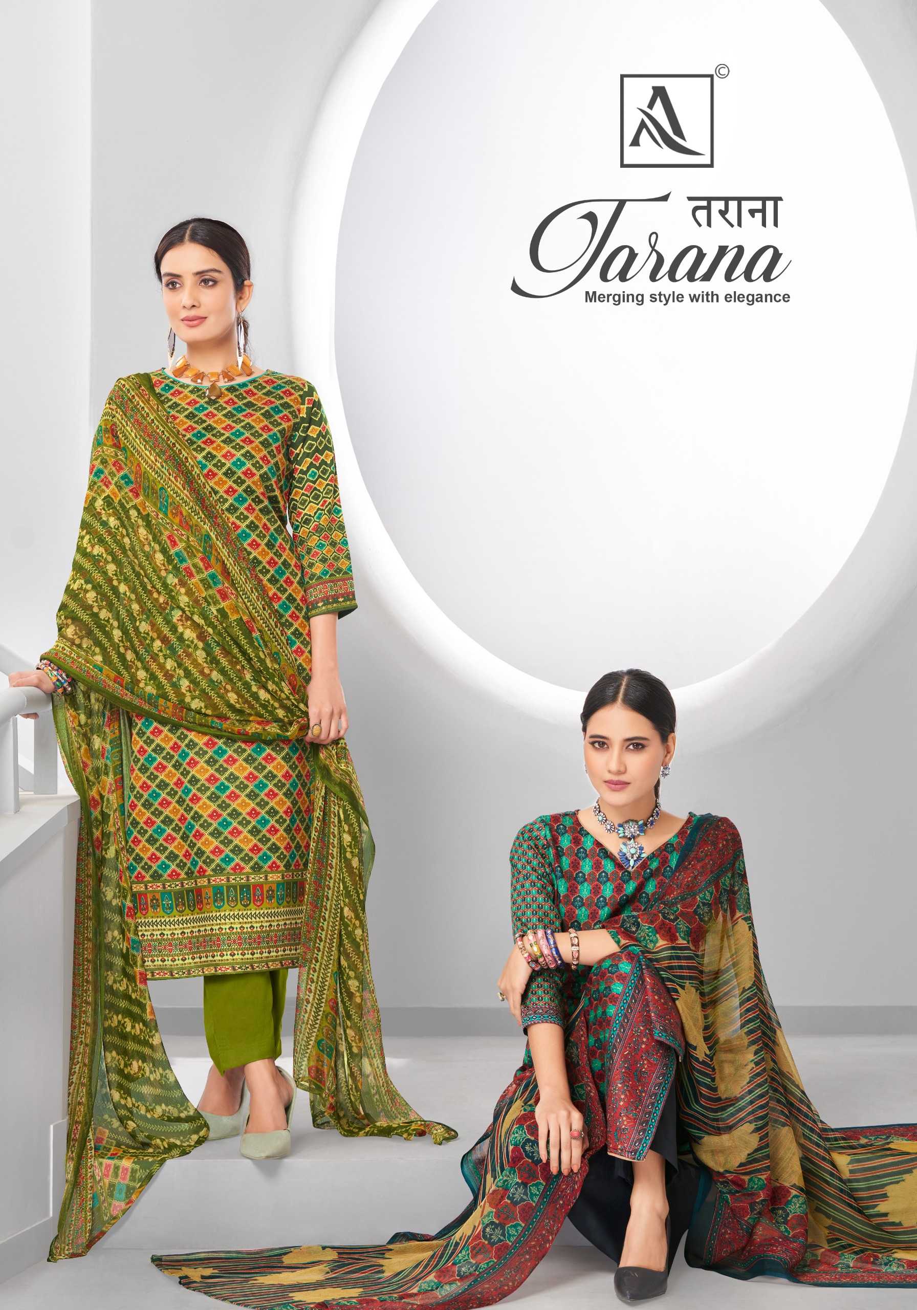 alok suit tarana fancy printed jaam cotton dress material