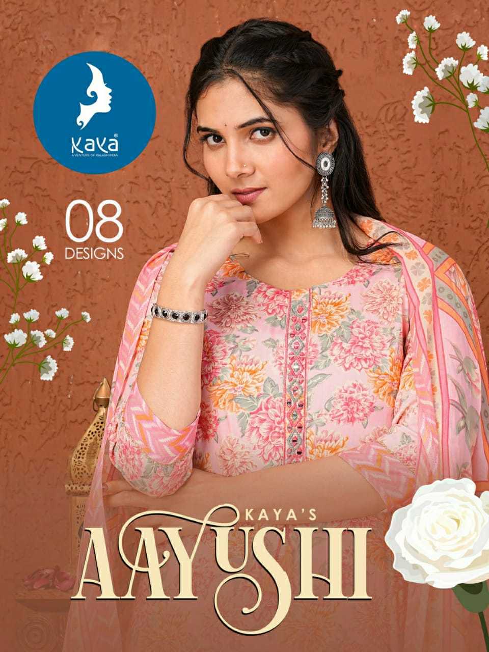 kaya ayushi rayon printed readymade salwar suit plue size 