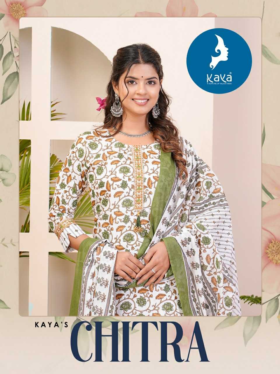 kaya chitra comfy wear cotton printed salwar kameez in plus sizes