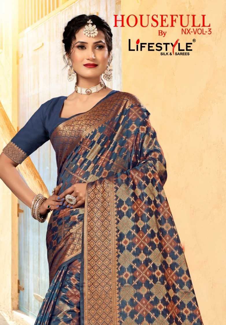 lifestyle housefull nx vol 3 27961-27966 function wear sarees supplier