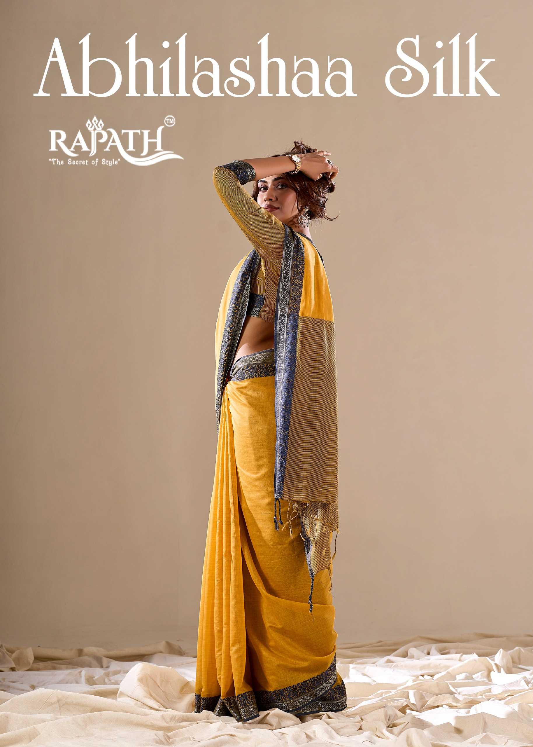 rajpath abhilasha silk fancy wear handloom cotton saree collection 