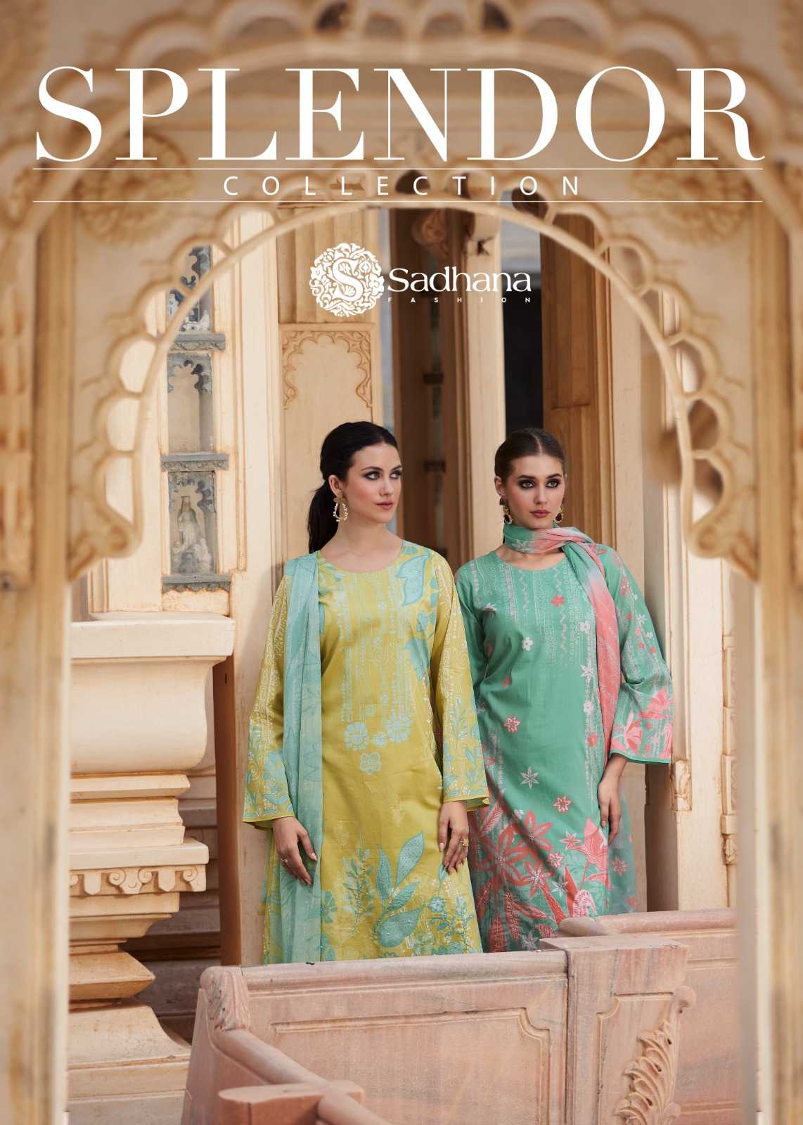 sadhana splendor fancy khatli work unstitch dress material 