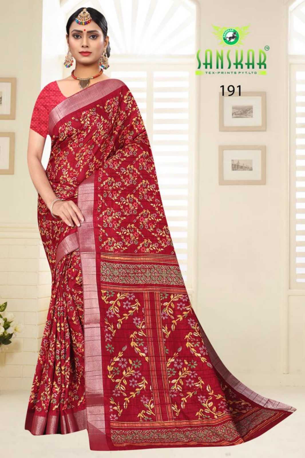 sanskar kranti vol 3 fancy daily wear printed saree
