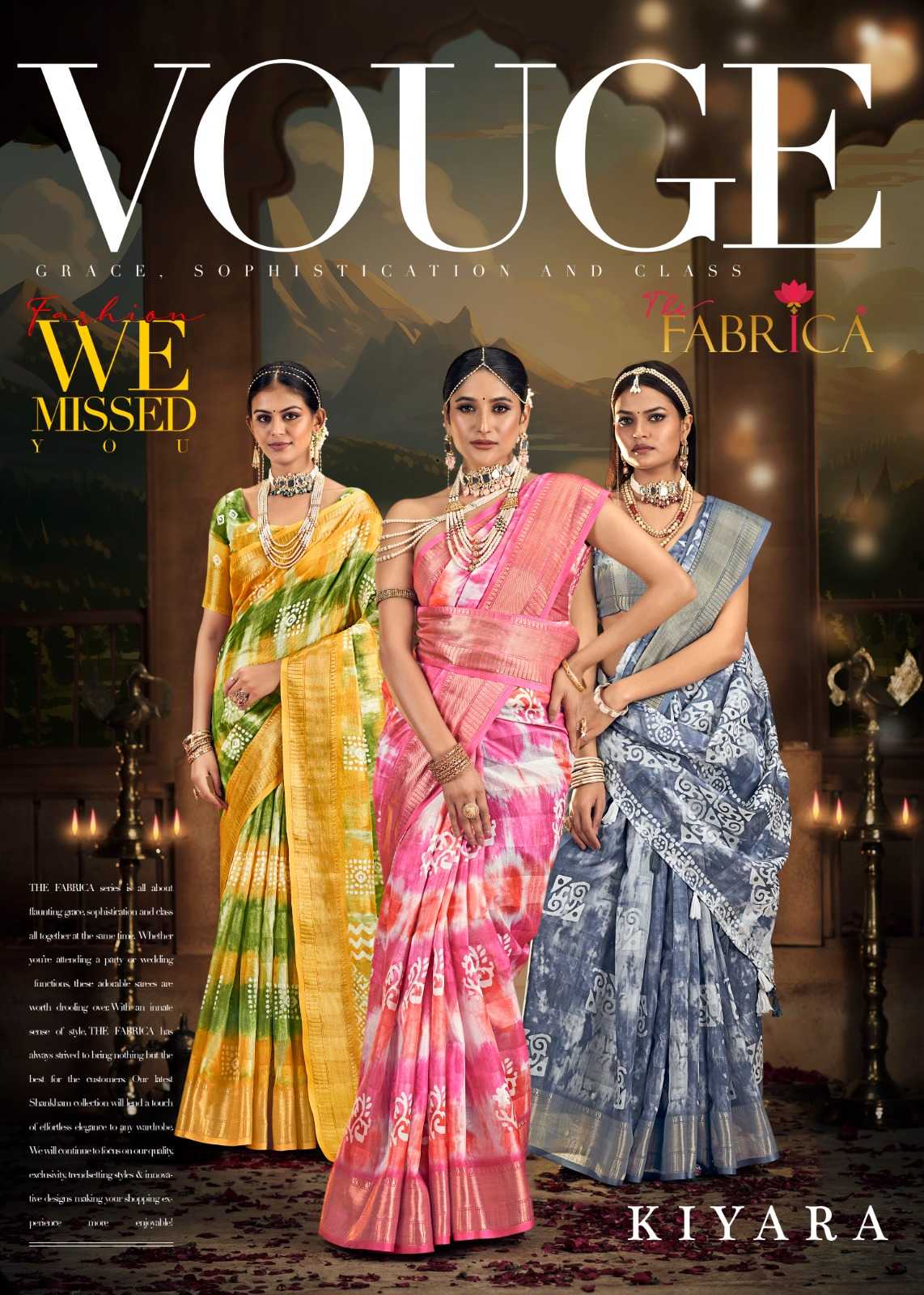 the fabrica kiyara 43001-43010 cotton batik print beautiful sarees wholesaler