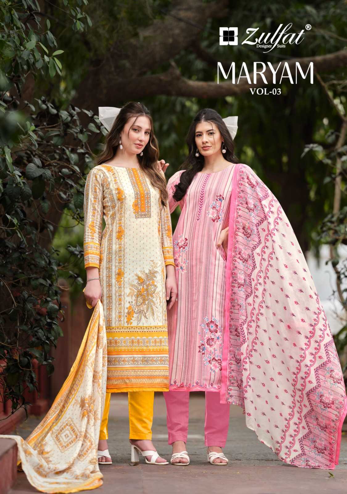 zulfat maryam vol 3 cotton fancy wear unstitch salwar suit 