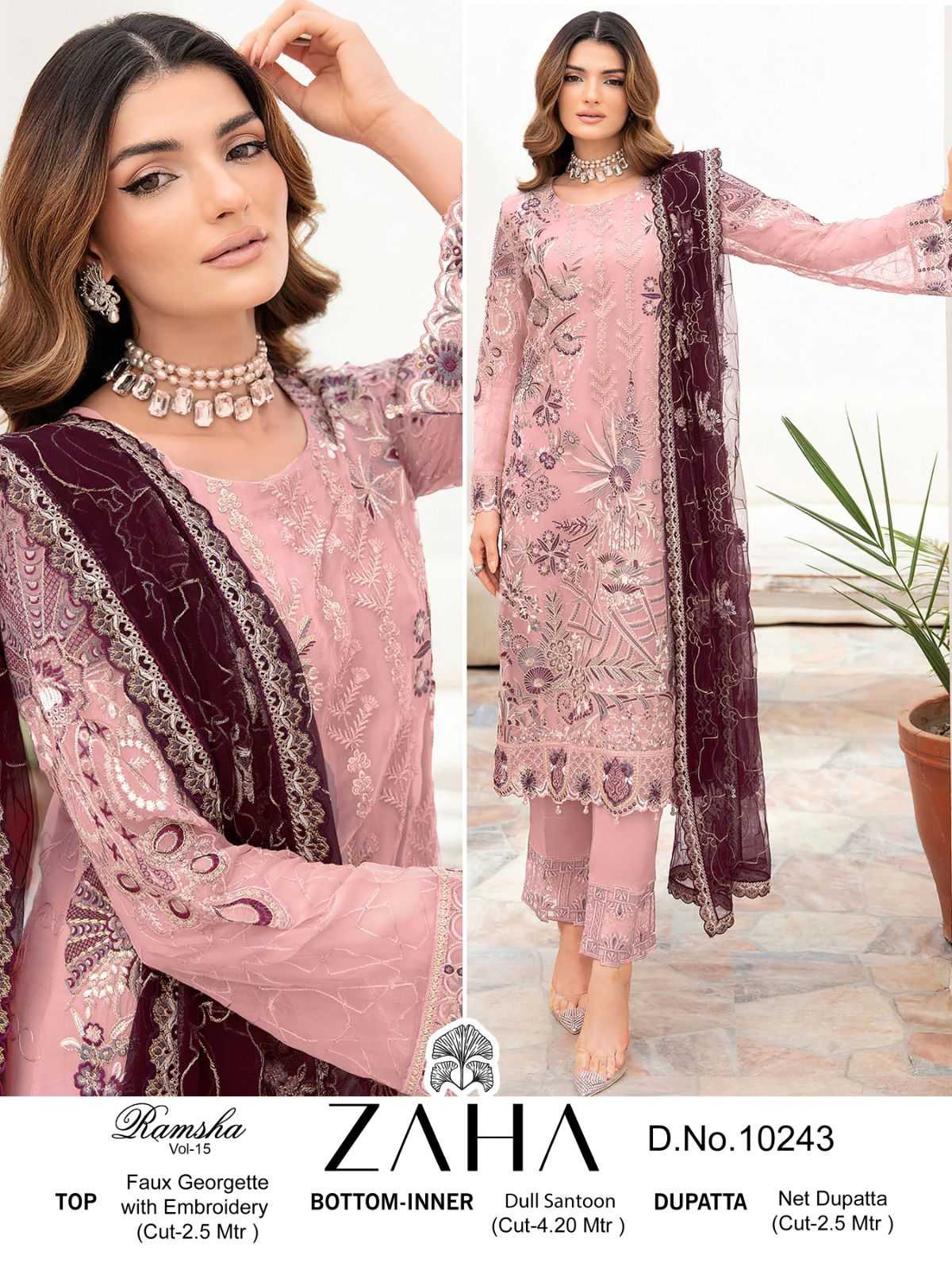 10243 by zaha ethnic style georgette pakistani concept salwar kameez