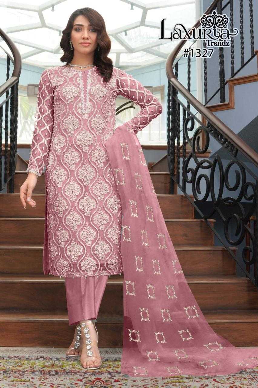 1327 by laxuria trendz fashionable design georgette fully stitch salwar suit