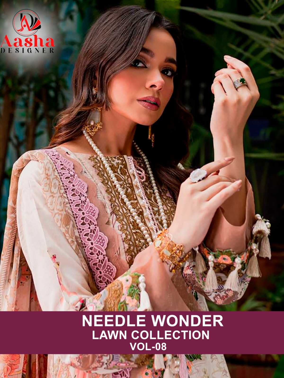 aasha designer needle wonder vol 8 new pakistani design salwar kameez