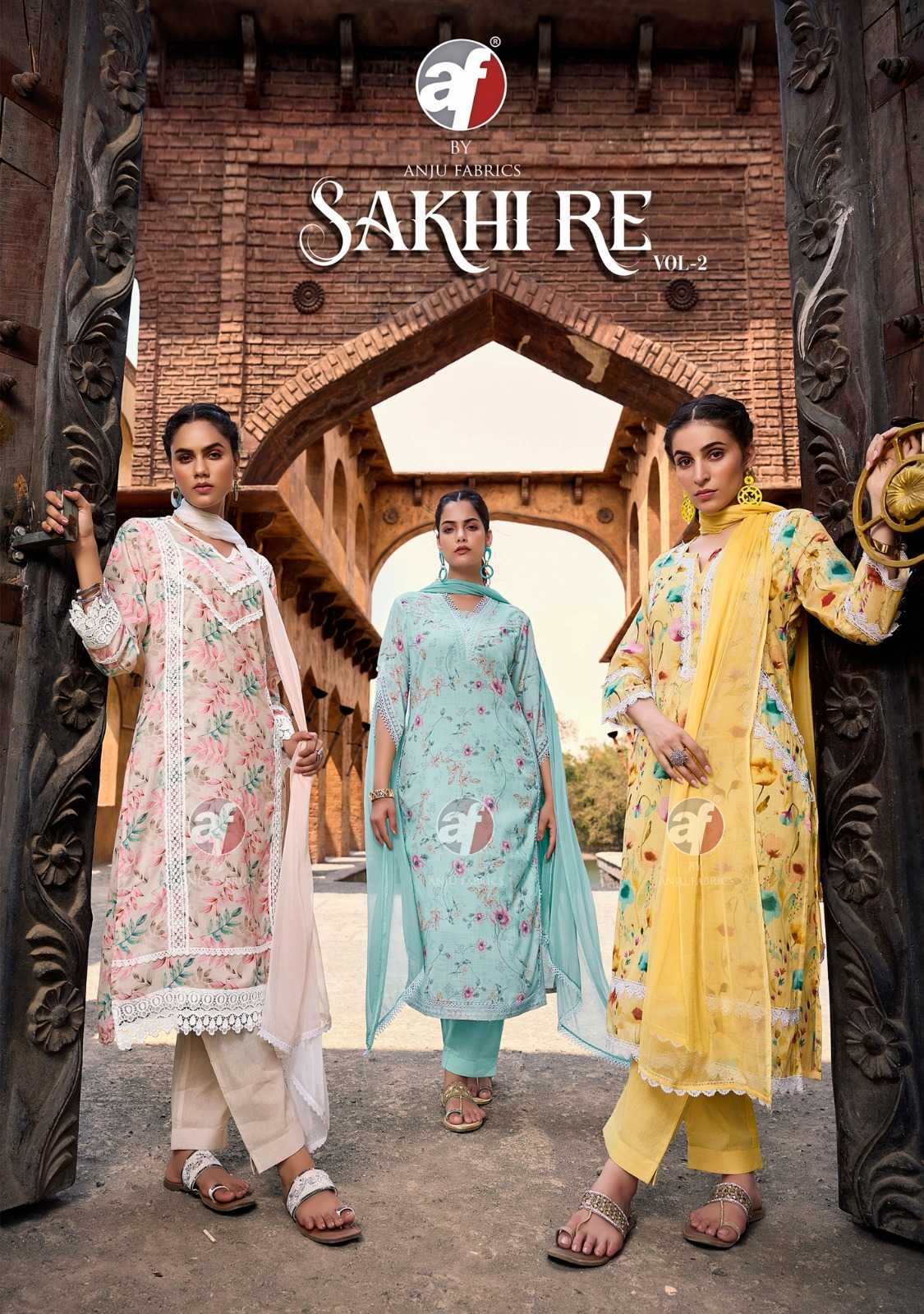 anju fab sakhi re vol 2 fully stitch exclusive linen cotton salwar kameez 