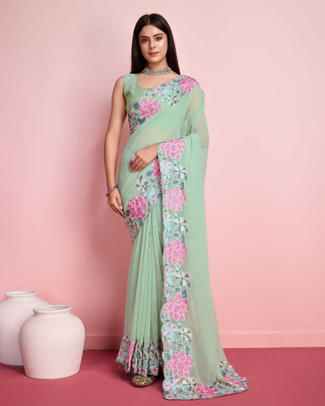 anokhi vol 3 georgette silk beautiful fancy saris 