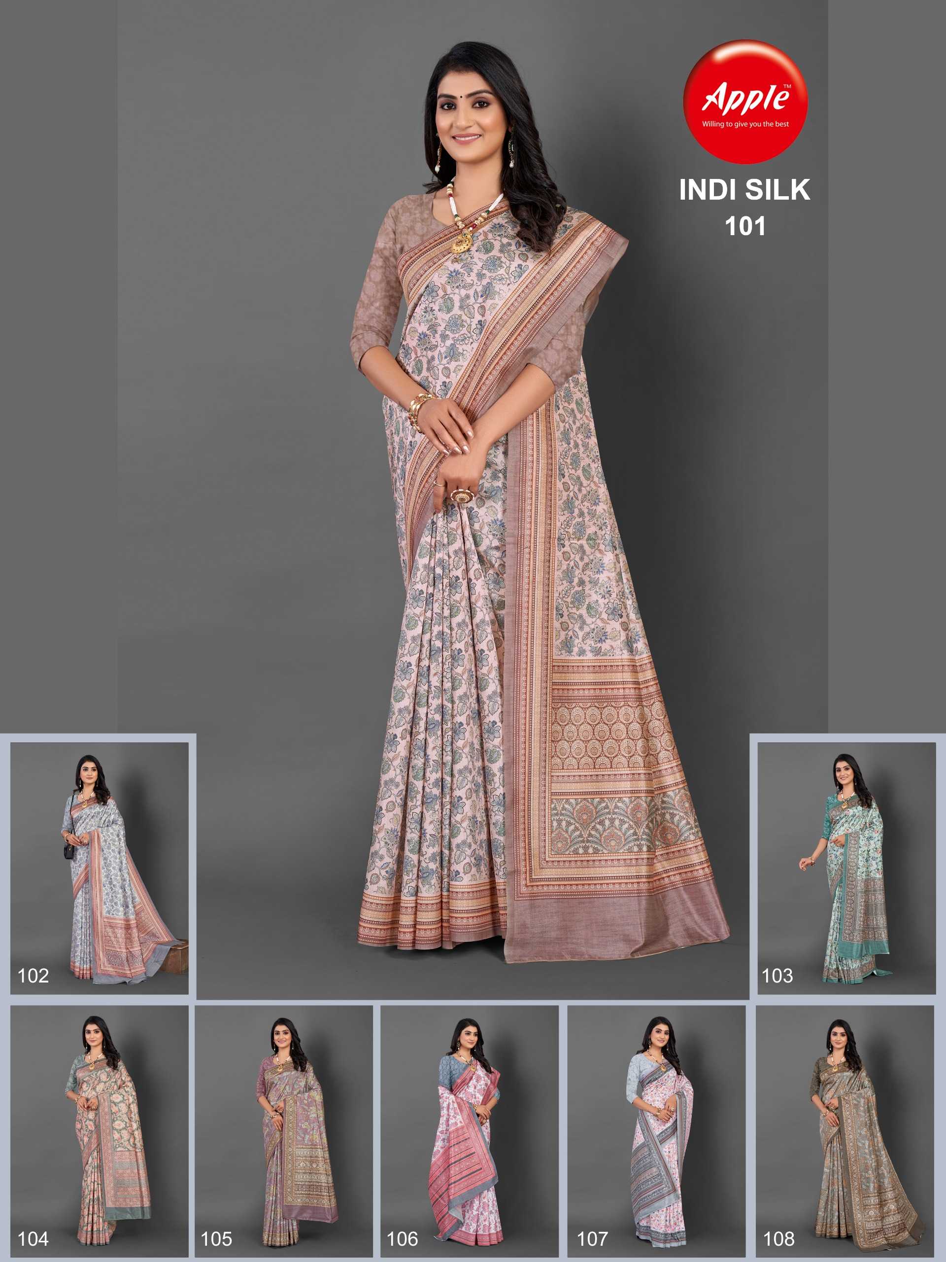 apple indi silk vol 101 launching new silk saree 