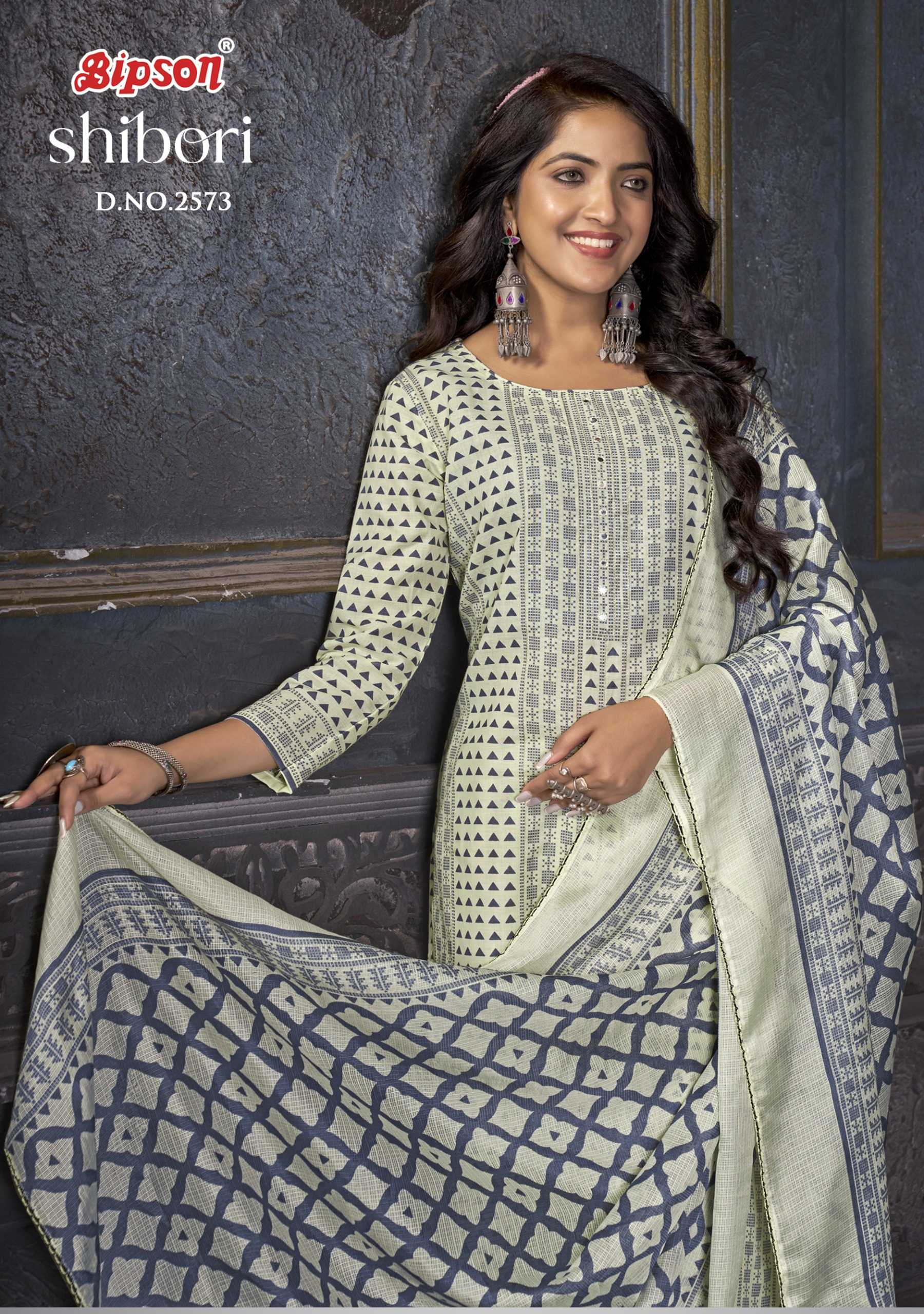 bipson prints shibori 2573 cotton fancy salwar kameez dress material