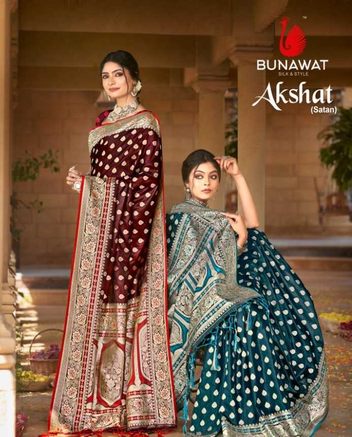 bunawat akshat satan silk zari weaving silk saris wholesaler