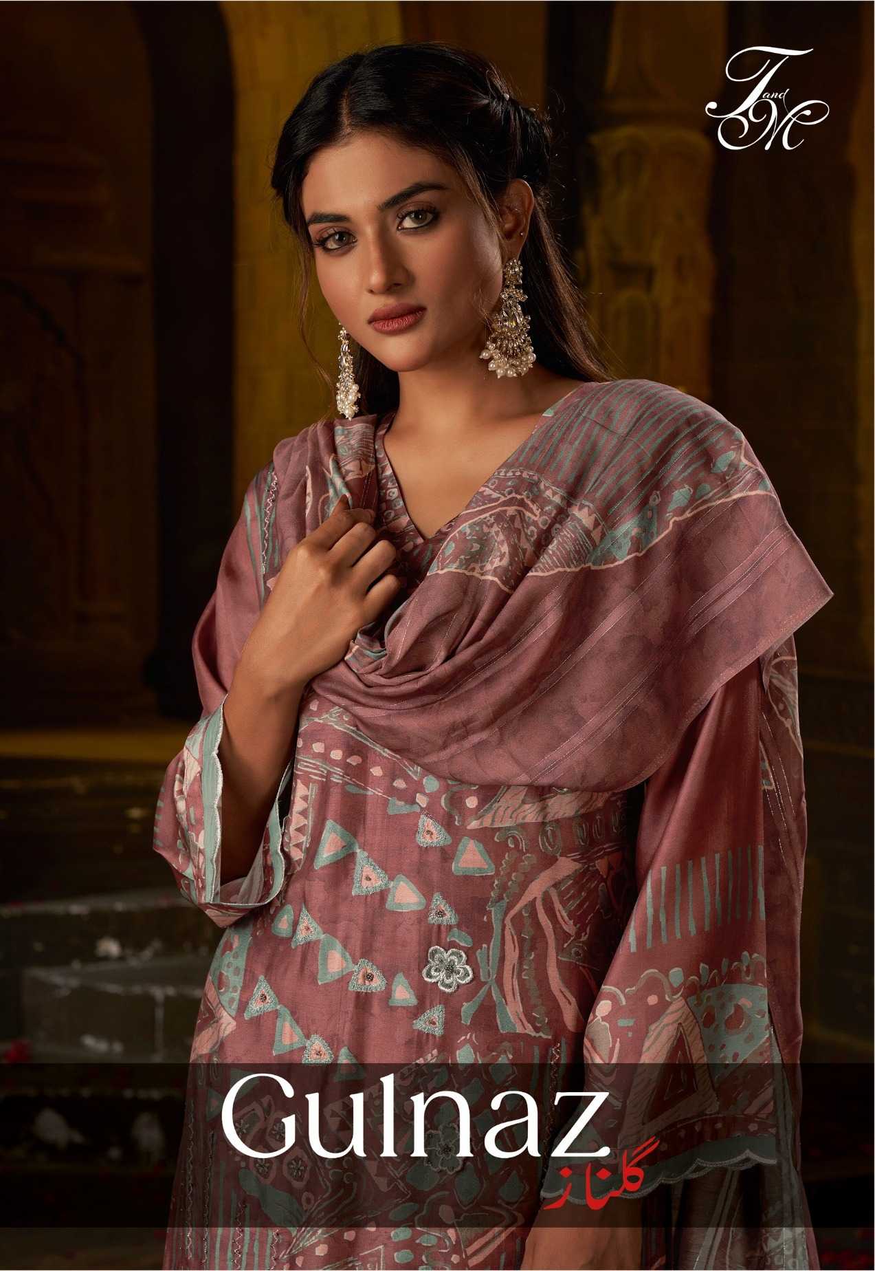 gulnaz by t&m pure dhaka mal & orgenza  silk pakistani  dres material 