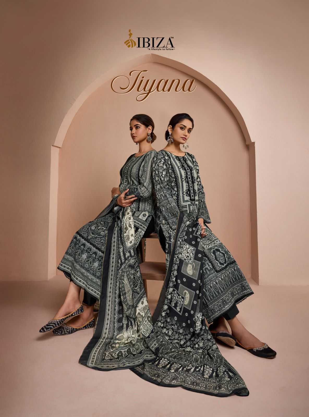 ibiza jiyana hit ethnic style pakistani lawn cotton salwar suit dress material