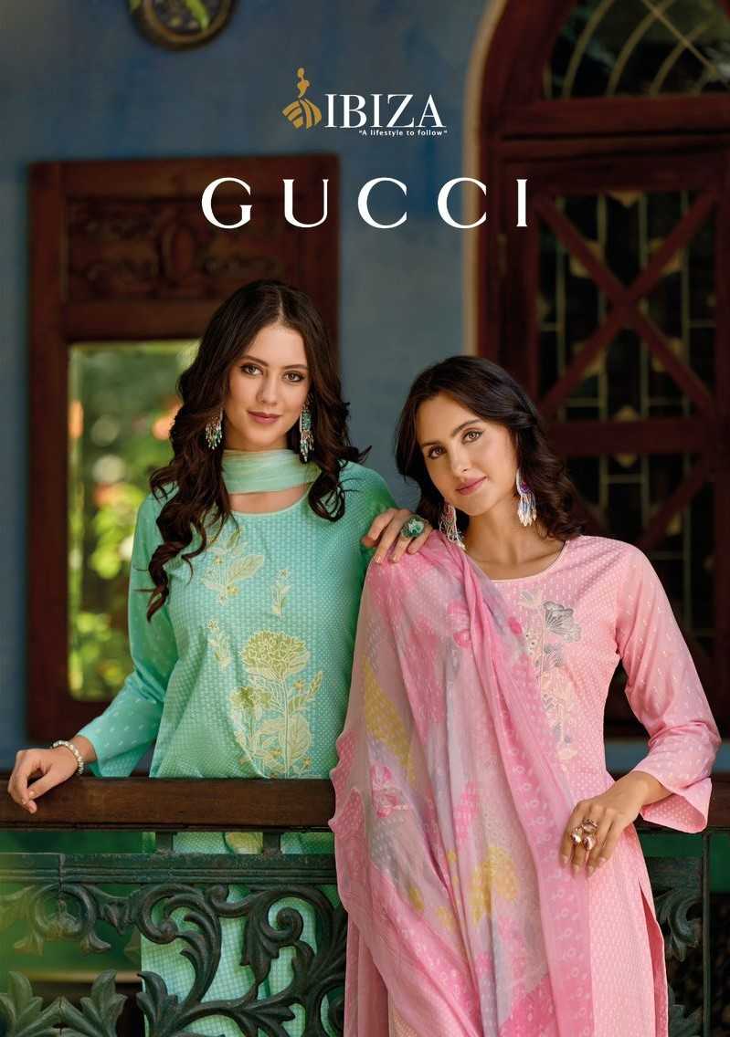 ibiza presents gucci stylish pure lwan cotton salwar kameez