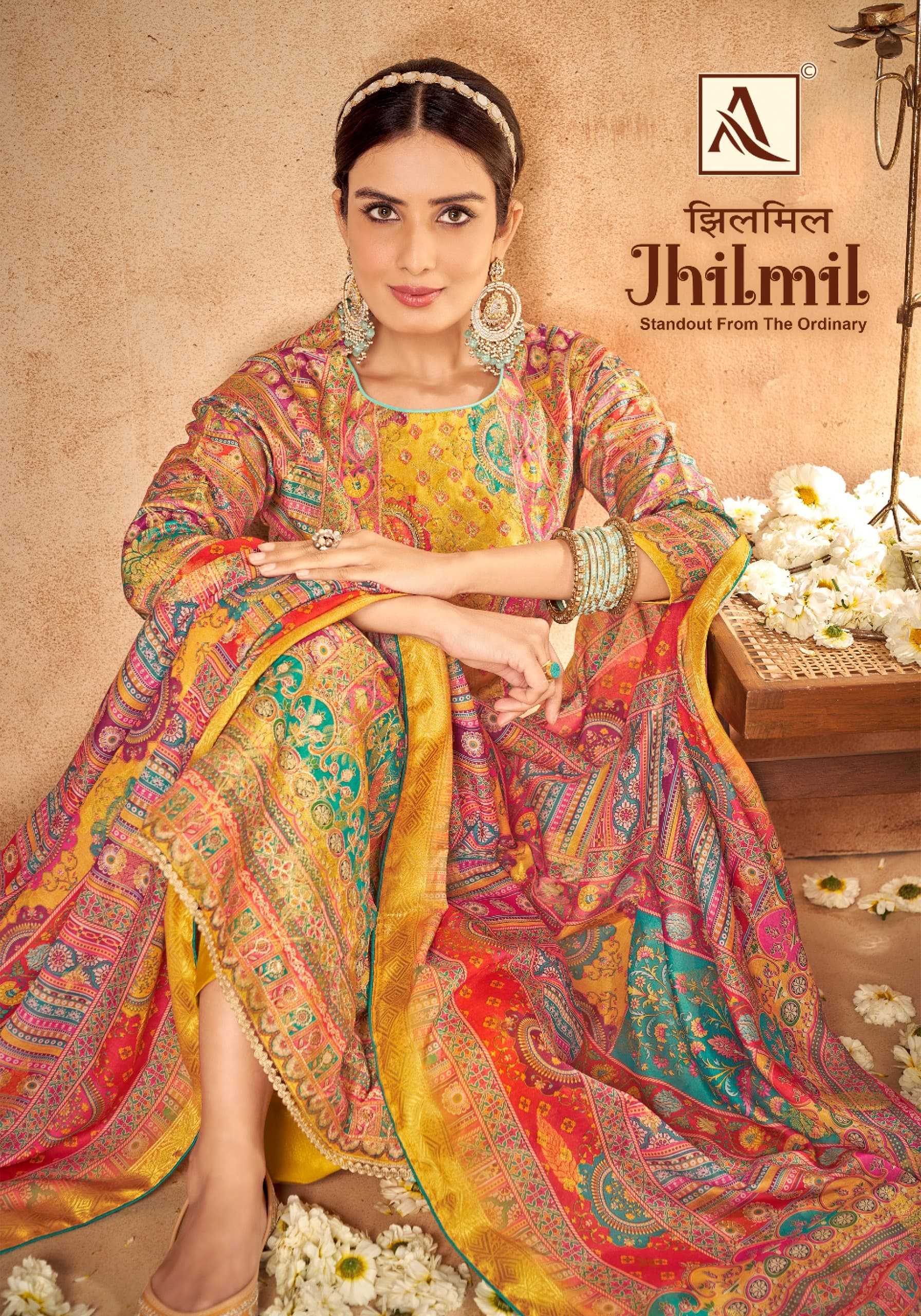 jhilmil by alok suit new trendy premium soft maslin pakistani salwar kameez