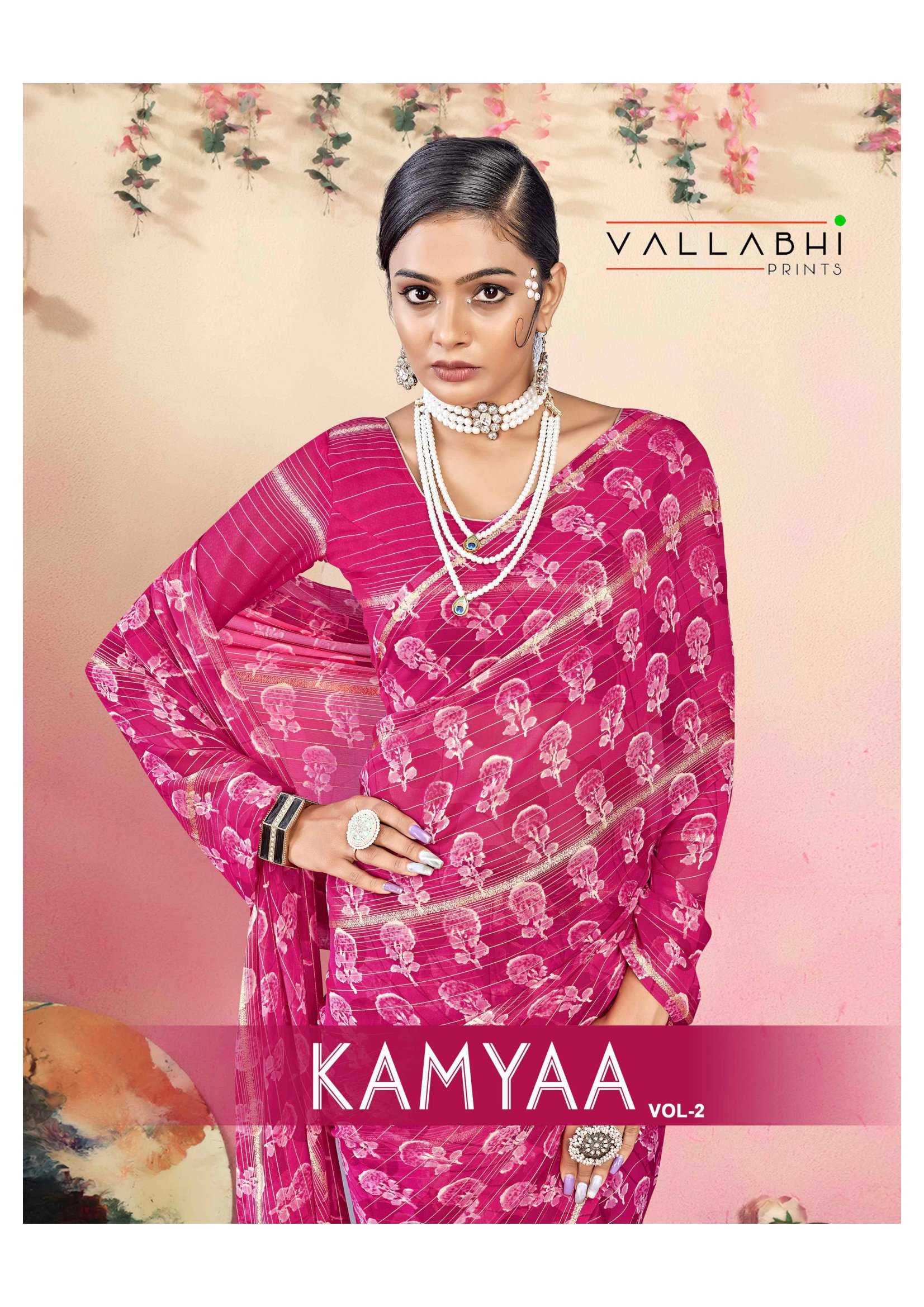 kamyaa vol 2 by vallabhi prints beautiful look georgette saree exports 