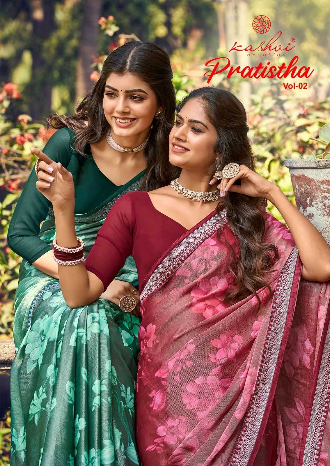 kashvi creation presents pratistha vol 2 comfy wear fancy saree exports    