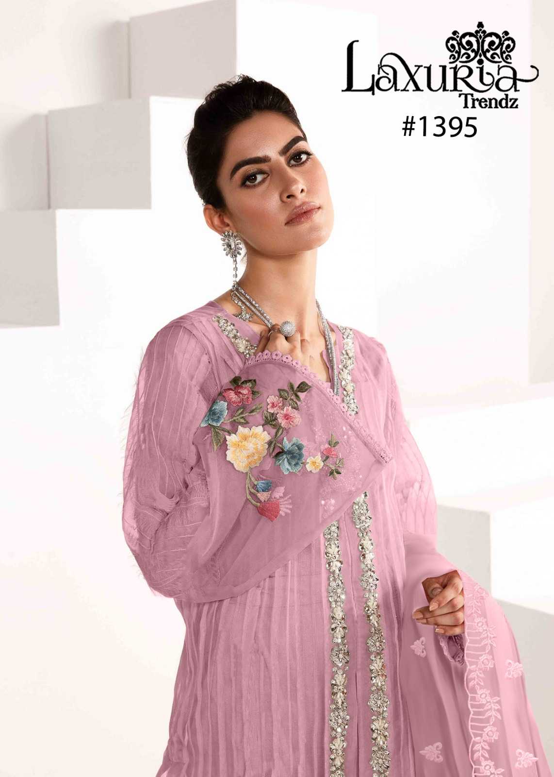 laxuria trendz 1395 occasion wear organza readymade fancy pakistani salwar suit 